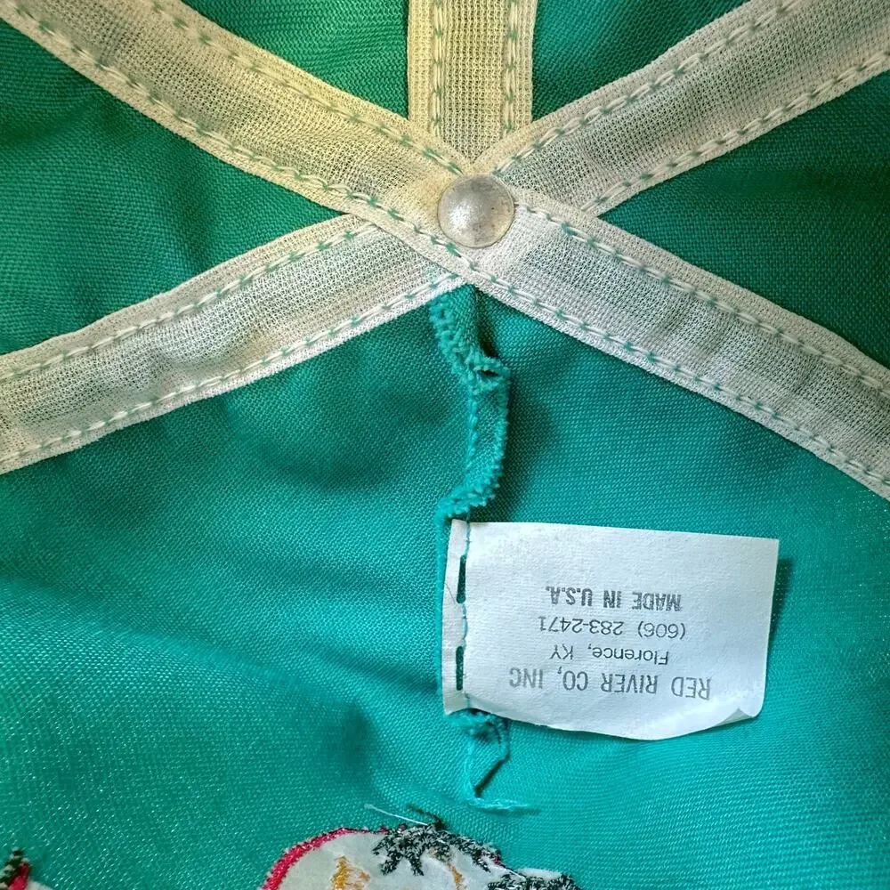 Ray Steven's Vintage 80s 90s turquoise snap back trucker hat‎ one size